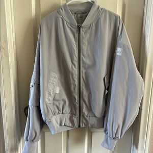 Alo Gray Bomber Jacket Medium